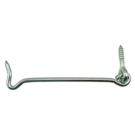 1/4 X 6 Zinc Plated Steel Gate Hooks 10PK